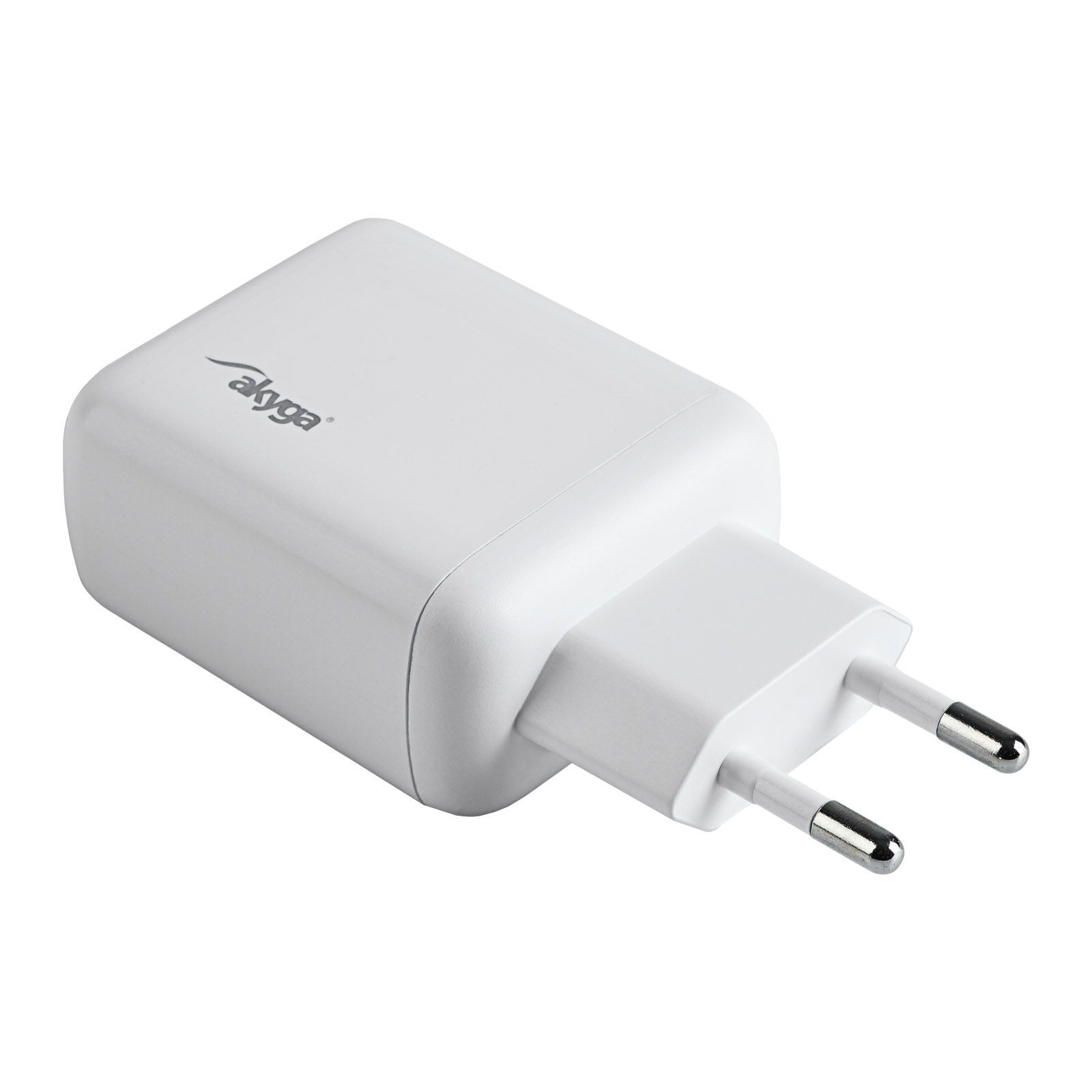 Akyga adowarka sieciowa AK-CH-19 40W 2x USB-C 20W PD Quick Charge 3.0 5-12V / 1.67-3A biaa / 2