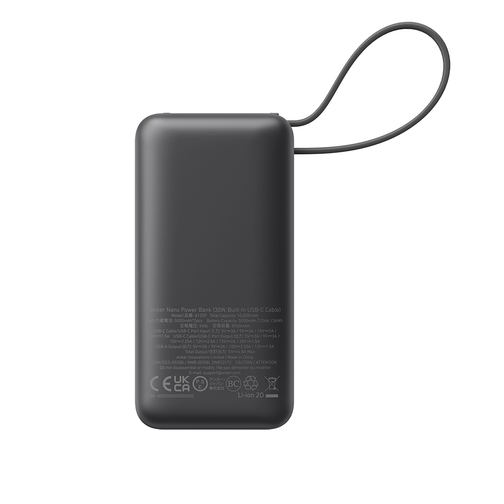 Anker powerbank Anker Nano 10000mAh 30W z wbudowanym zczem USB-C / 6