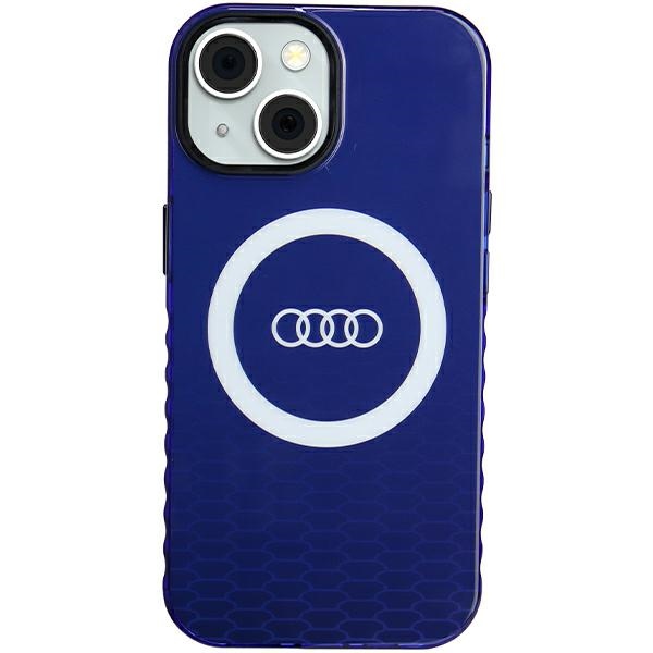 Audi nakadka niebieska IML Big Logo MagSafe Case Apple iPhone 15