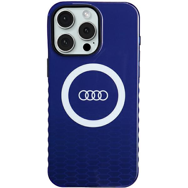 Audi nakadka niebieska IML Big Logo MagSafe Case Apple iPhone 15 Pro Max