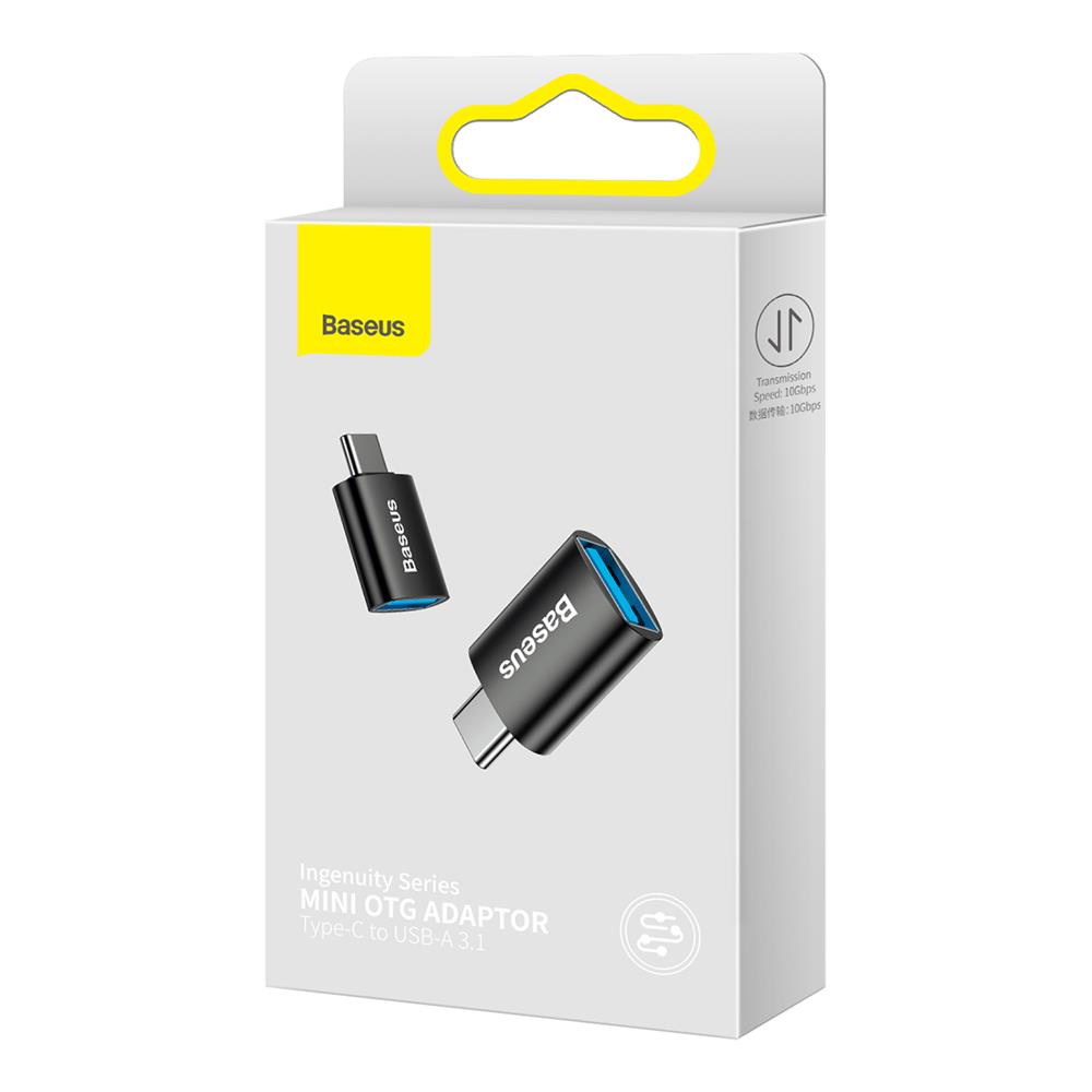 Baseus adapter Ingenuity USB-C do USB-A 3.1 czarny OTG / 6