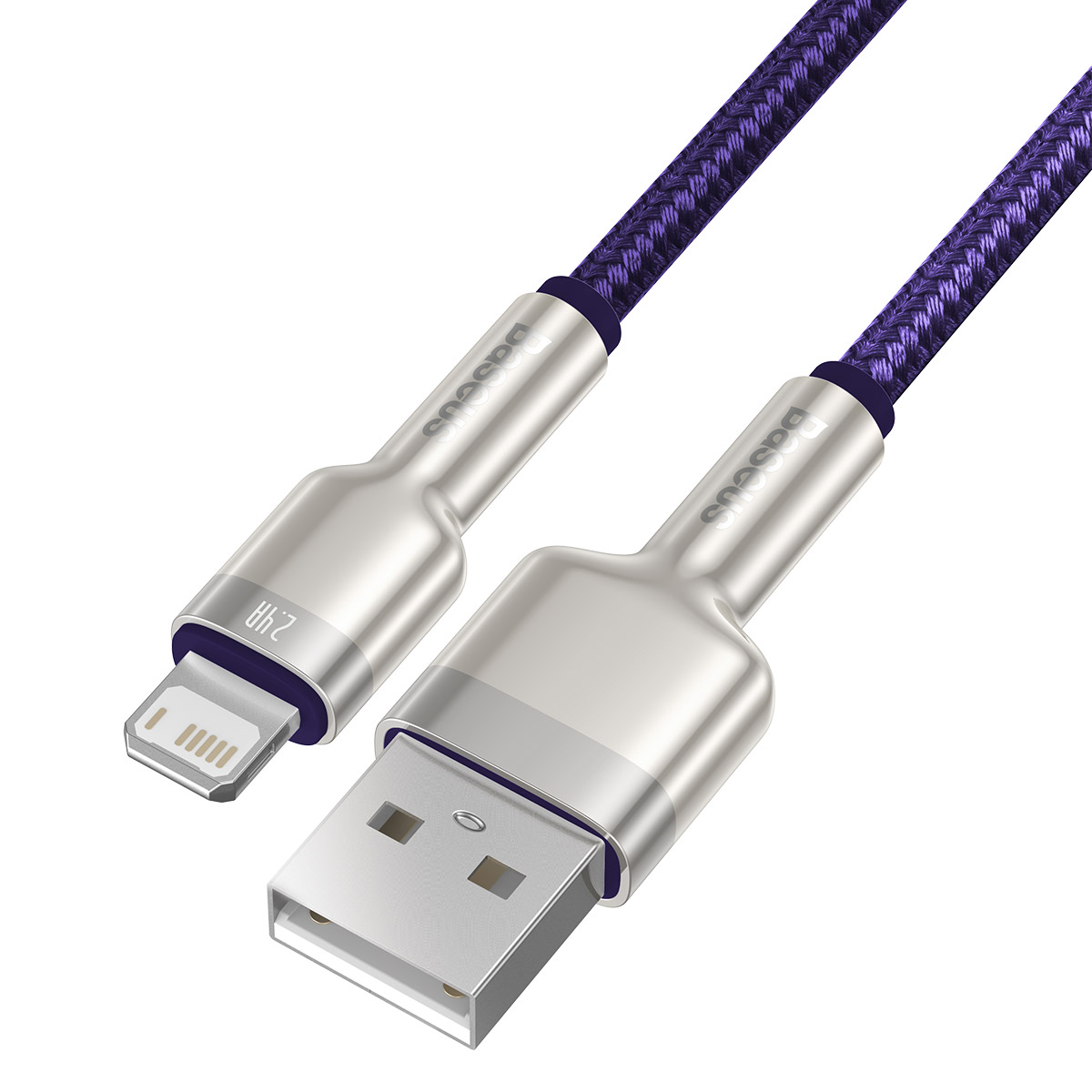 Baseus kabel Cafule Metal USB - Lightning  2,4A 1,0 m fioletowy / 4