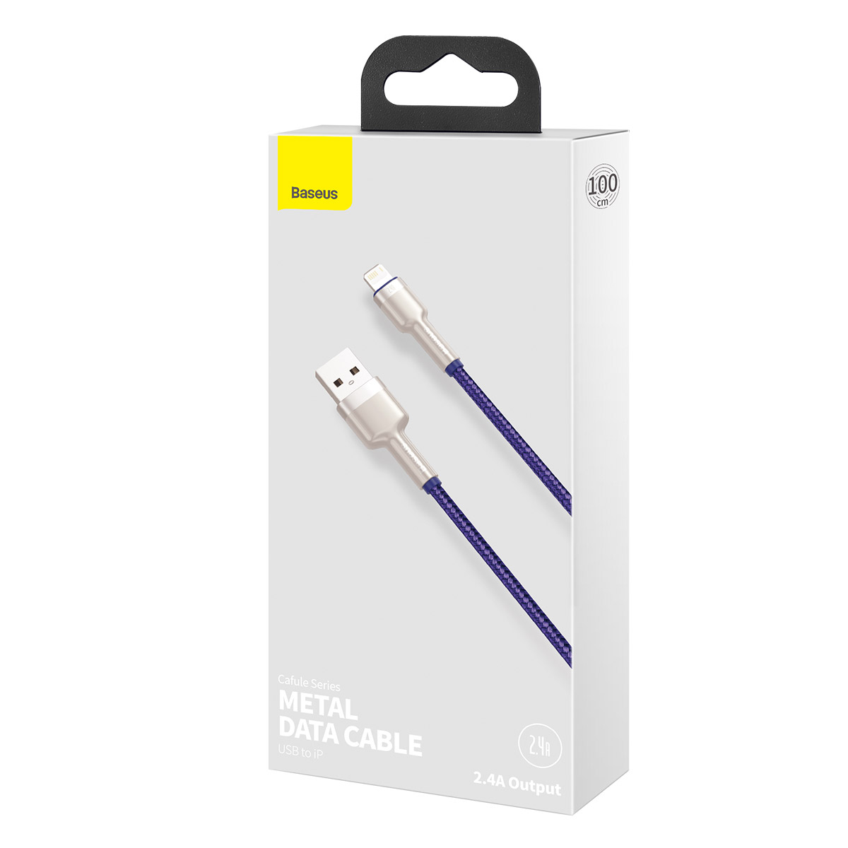 Baseus kabel Cafule Metal USB - Lightning  2,4A 1,0 m fioletowy / 9