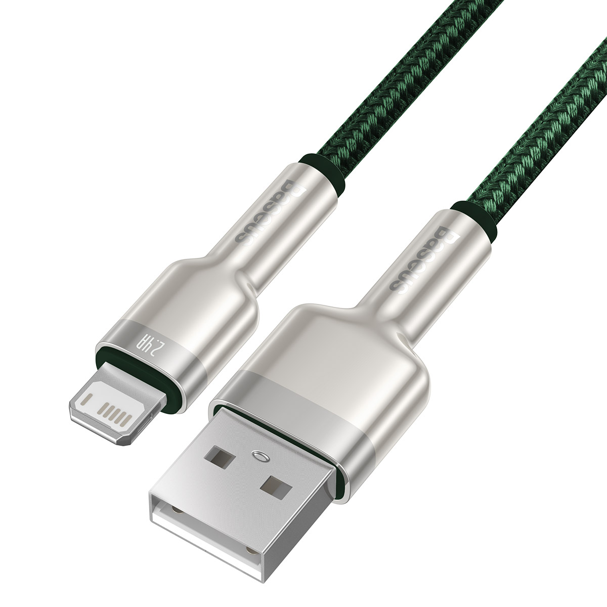 Baseus kabel Cafule Metal USB - Lightning  2,4A 1,0 m zielony / 4