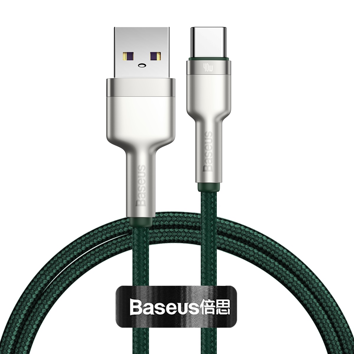 Baseus kabel Cafule Metal USB - USB-C 40W 1,0 m zielony