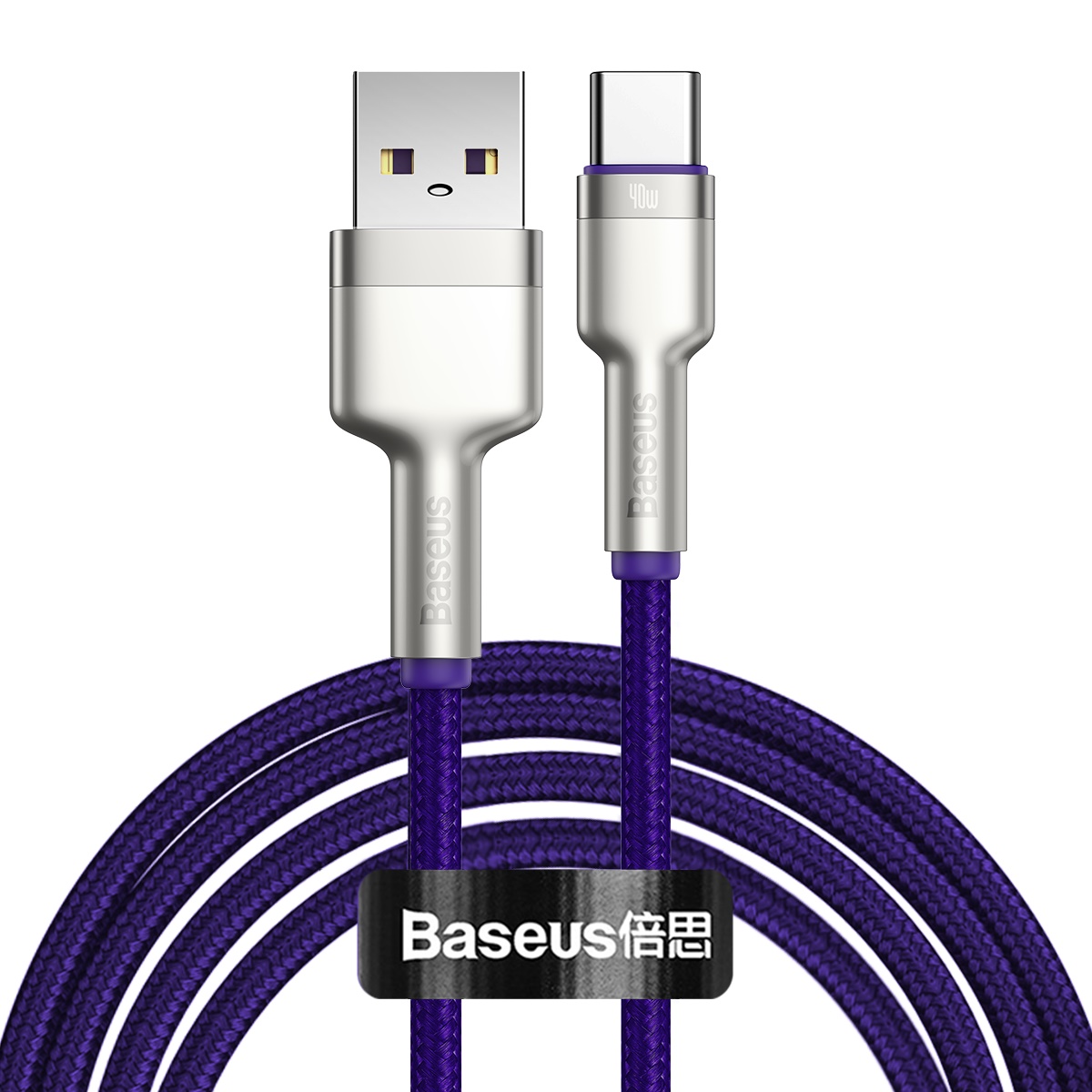 Baseus kabel Cafule Metal USB - USB-C 40W 2,0 m fioletowy