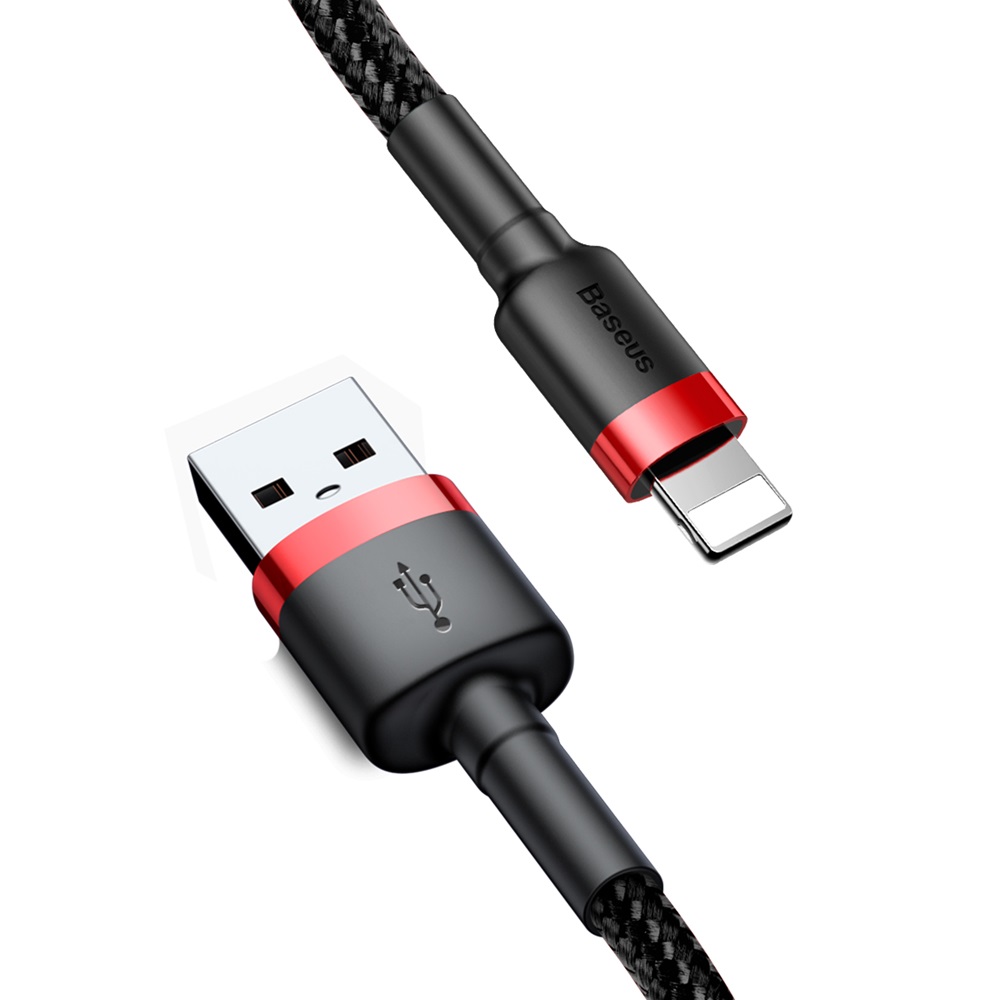 Baseus kabel Cafule USB - Lightning 1,0 m 2,4A czerwono-czarny / 2