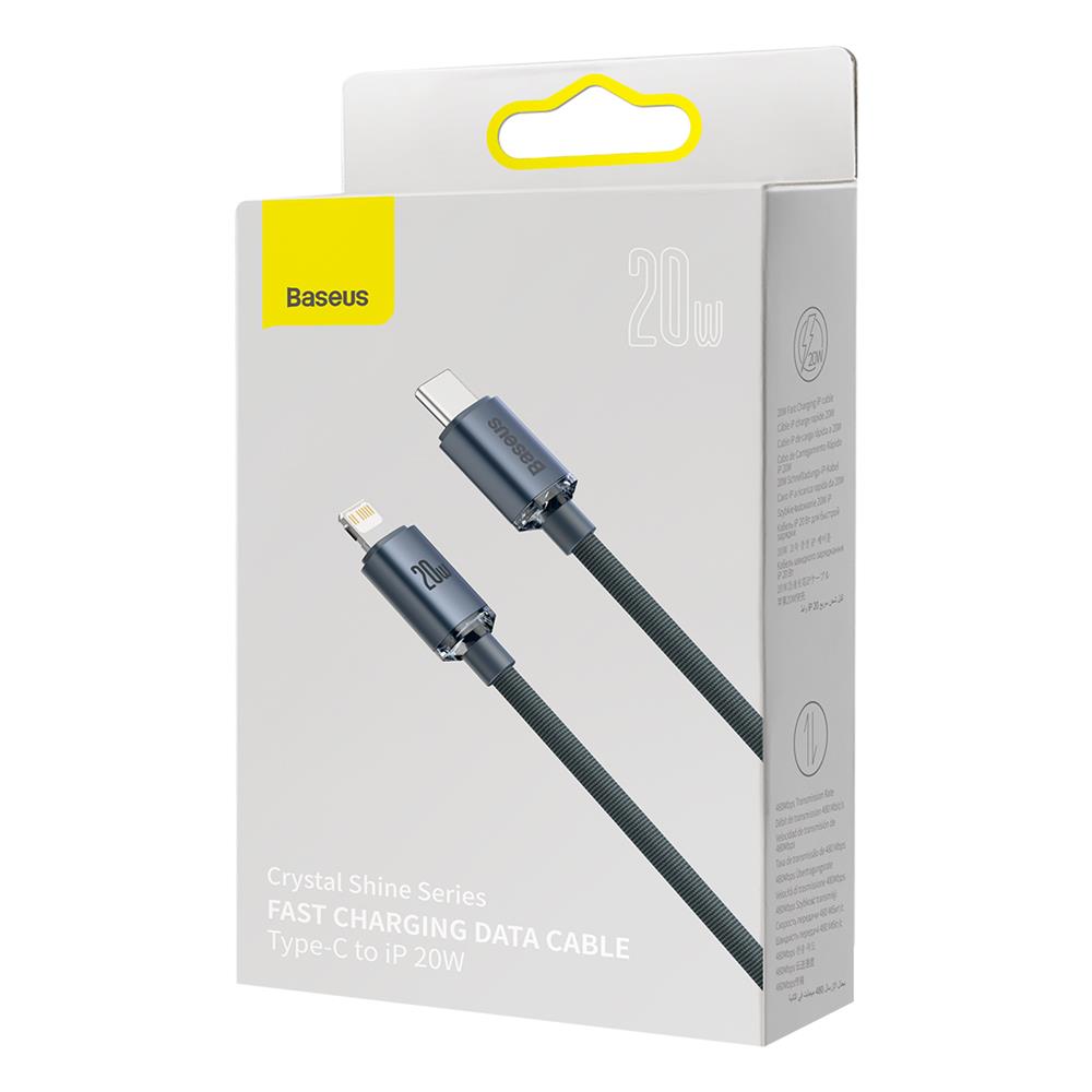 Baseus kabel Crystal Shine USB-C - Lightning 2,0 m 20W czarny / 6