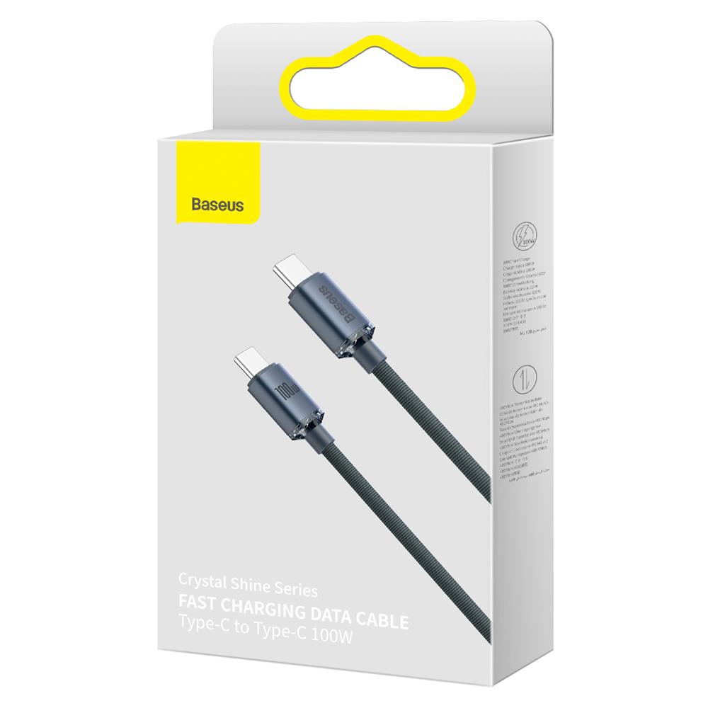 Baseus kabel Crystal Shine USB-C - USB-C 1,2 m 100W czarny / 6