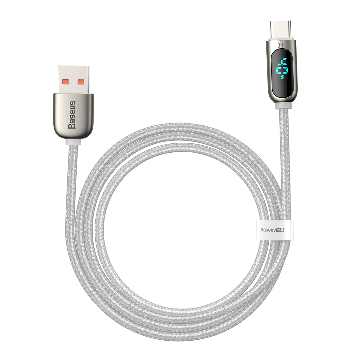 Baseus kabel Display USB - USB-C 5A 1,0 m biay / 4