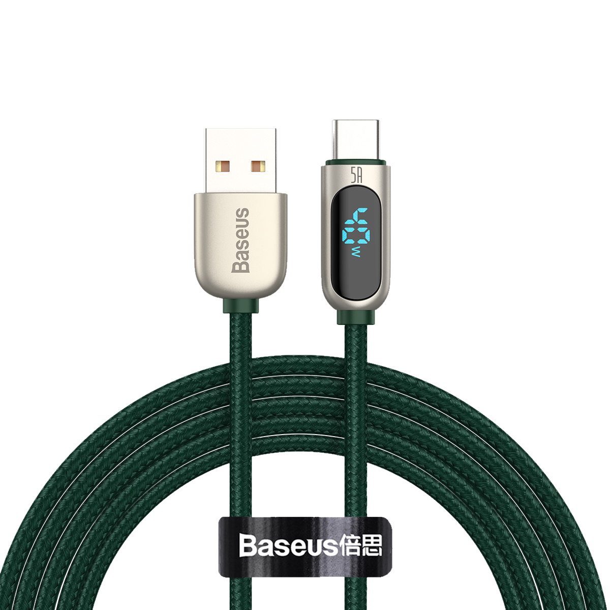 Baseus kabel Display USB - USB-C 5A 2,0 m zielony