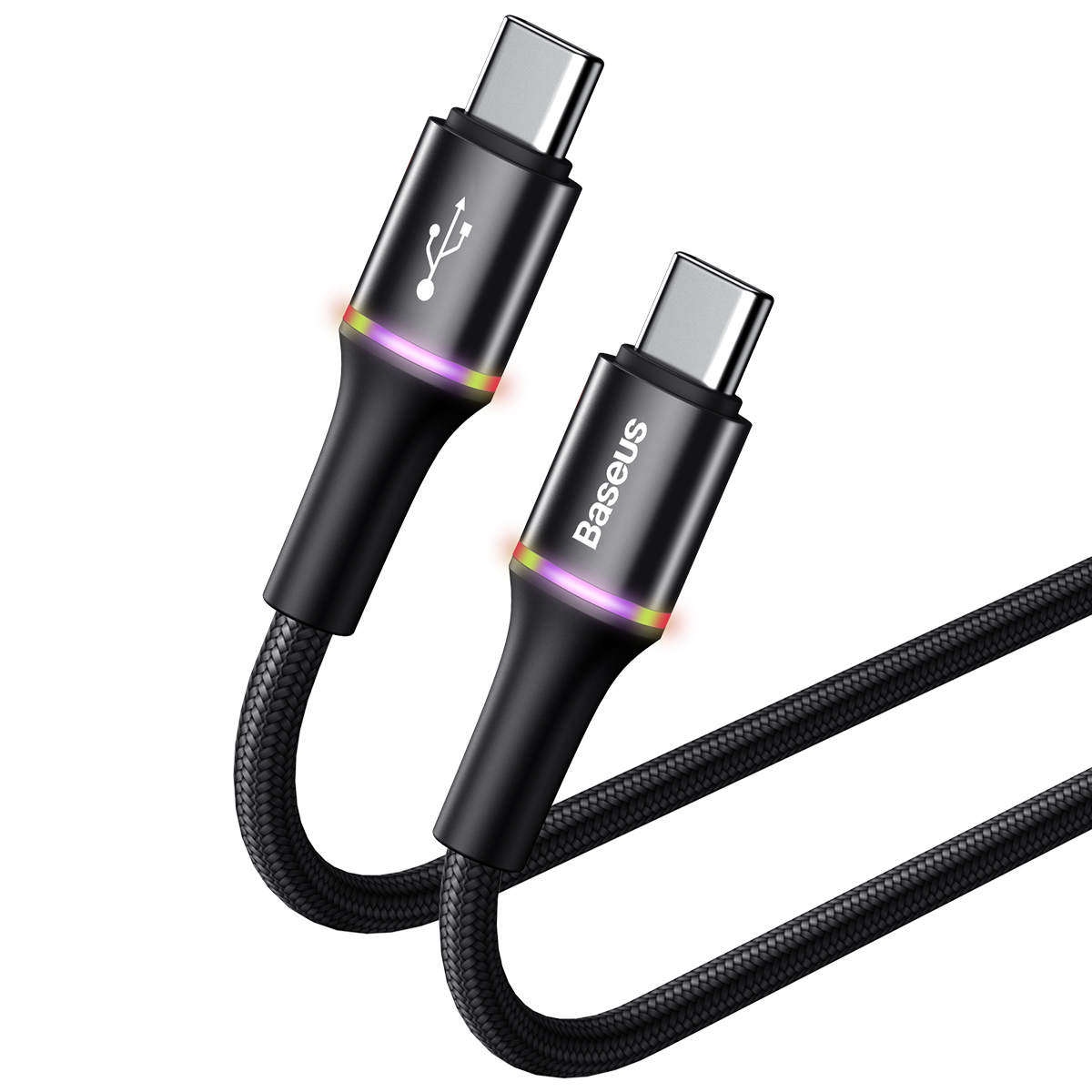 Baseus kabel Halo PD USB-C - USB-C 1 m 60W 3A czarny / 2