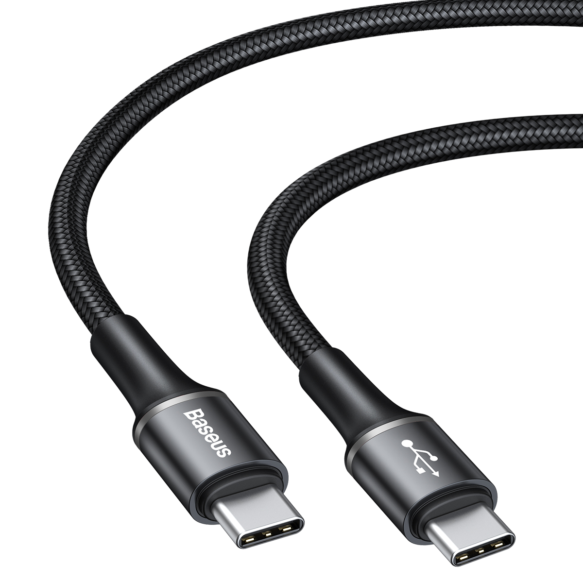 Baseus kabel Halo PD USB-C - USB-C 1 m 60W 3A czarny / 3