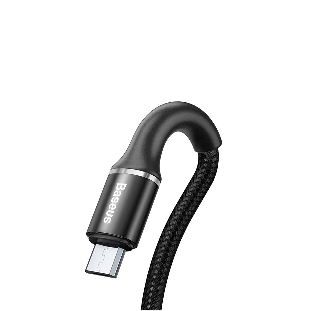 Baseus kabel Halo USB - microUSB 1,0 m 3A czarny  / 2