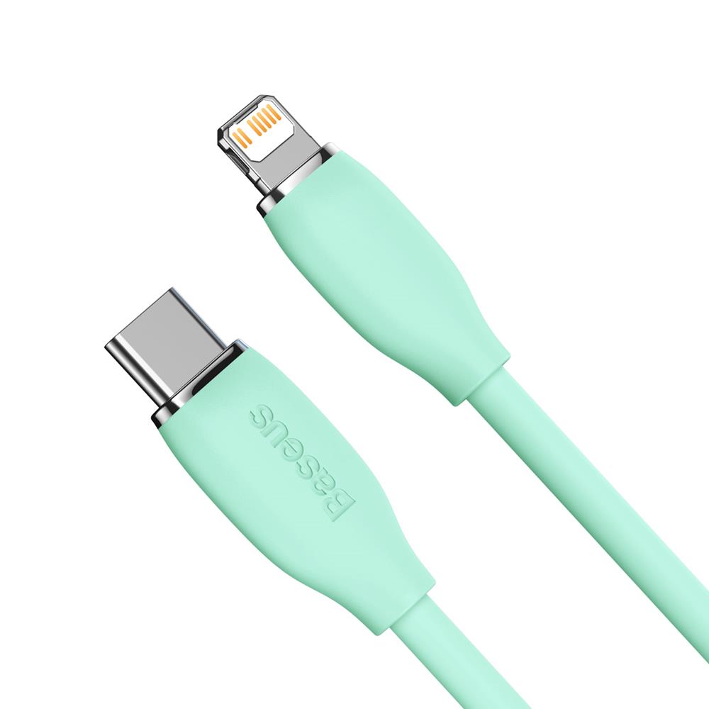 Baseus kabel Jelly Liquid PD USB-C - Lightning 1,2 m zielony 20W / 2