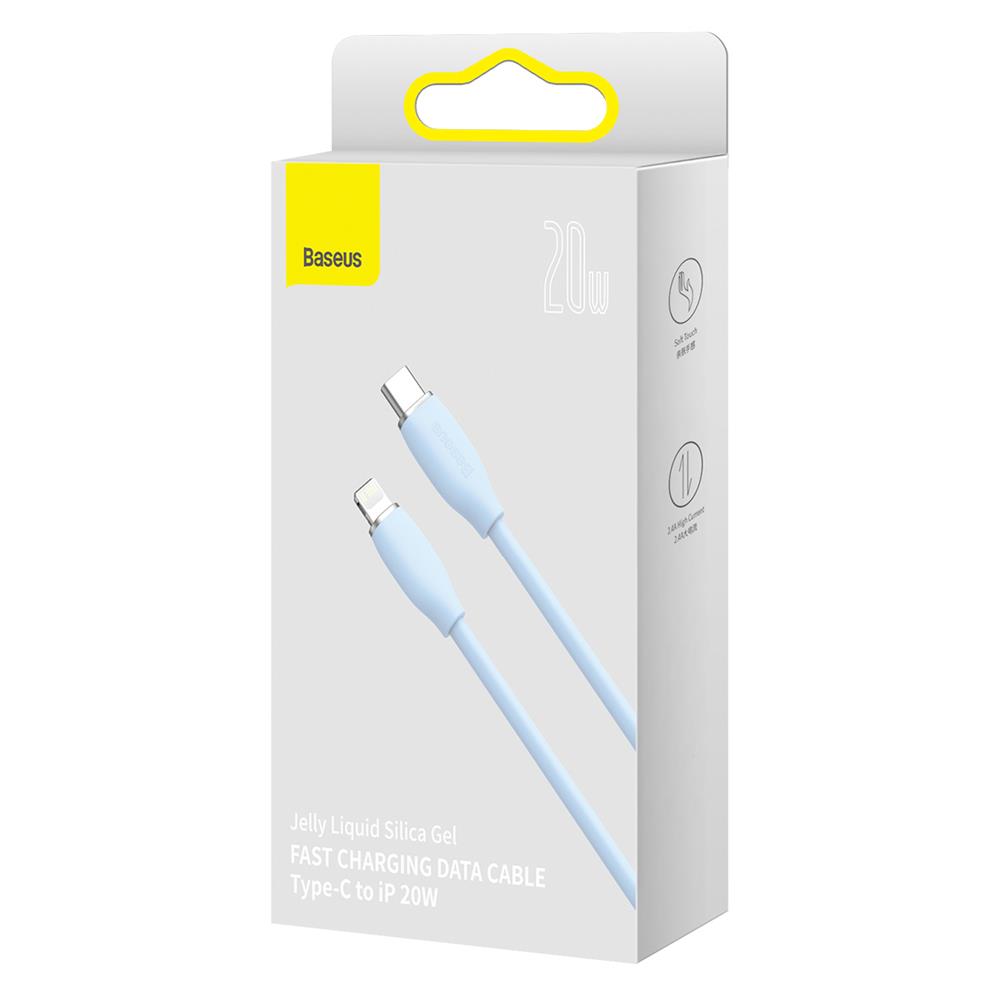 Baseus kabel Jelly Liquid PD USB-C - Lightning 2 m niebieski 20W / 6