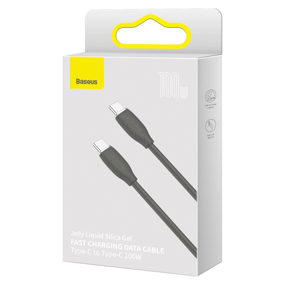 Baseus kabel Jelly Liquid PD USB-C - USB-C 2 m czarny 100W / 6