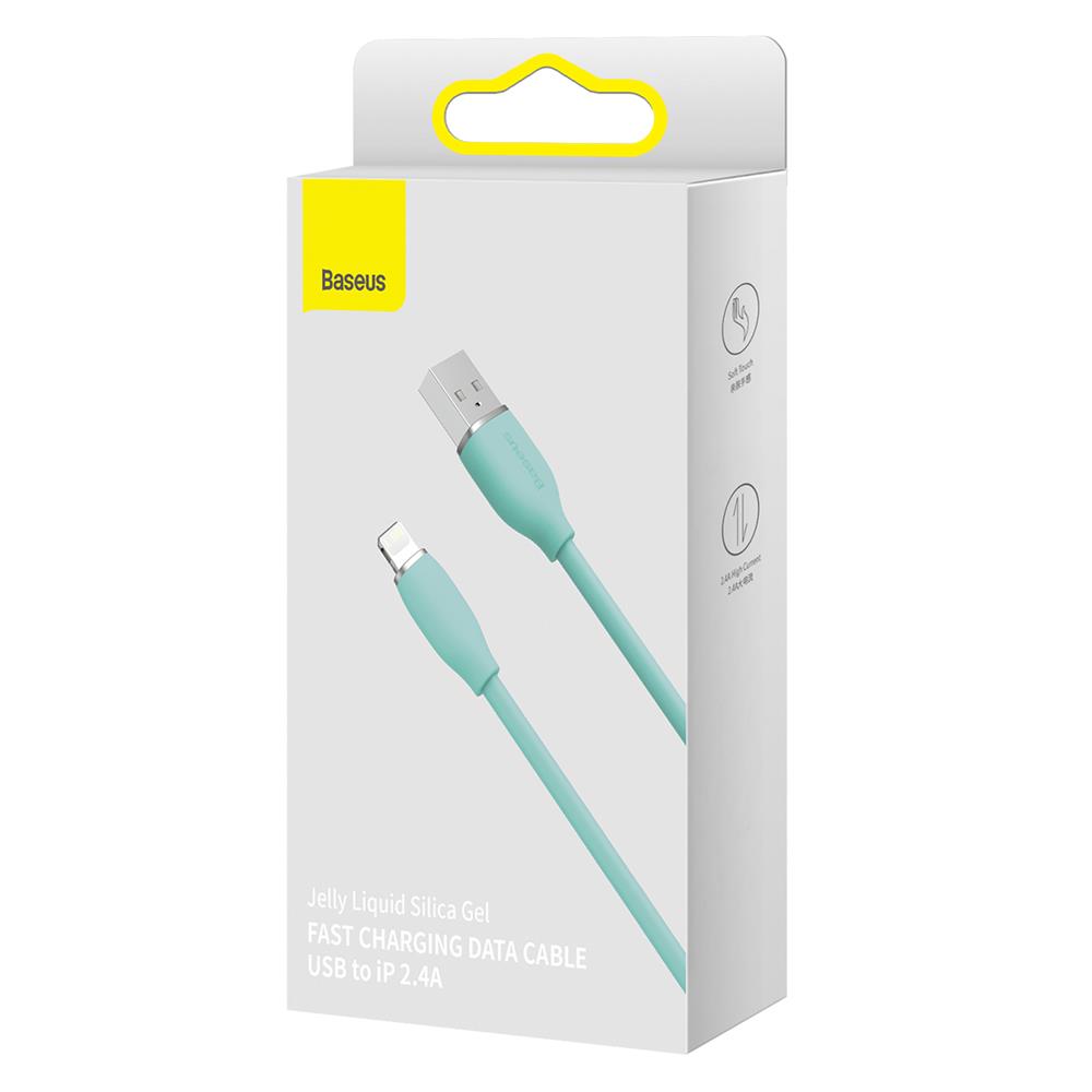 Baseus kabel Jelly Liquid USB - Lightning 1,2 m 2,4A zielony / 7