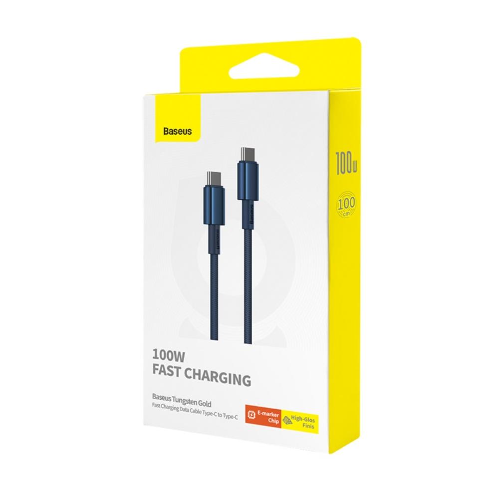 Baseus kabel Tungsten Gold Fast Charging Data Cable Type-C to Type-C 100W 1m niebieski / 6