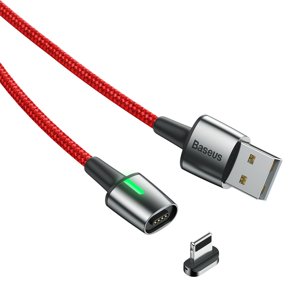 Baseus kabel Zinc Magnetic (8-pin | 2 m) czerwony 1,5A / 2