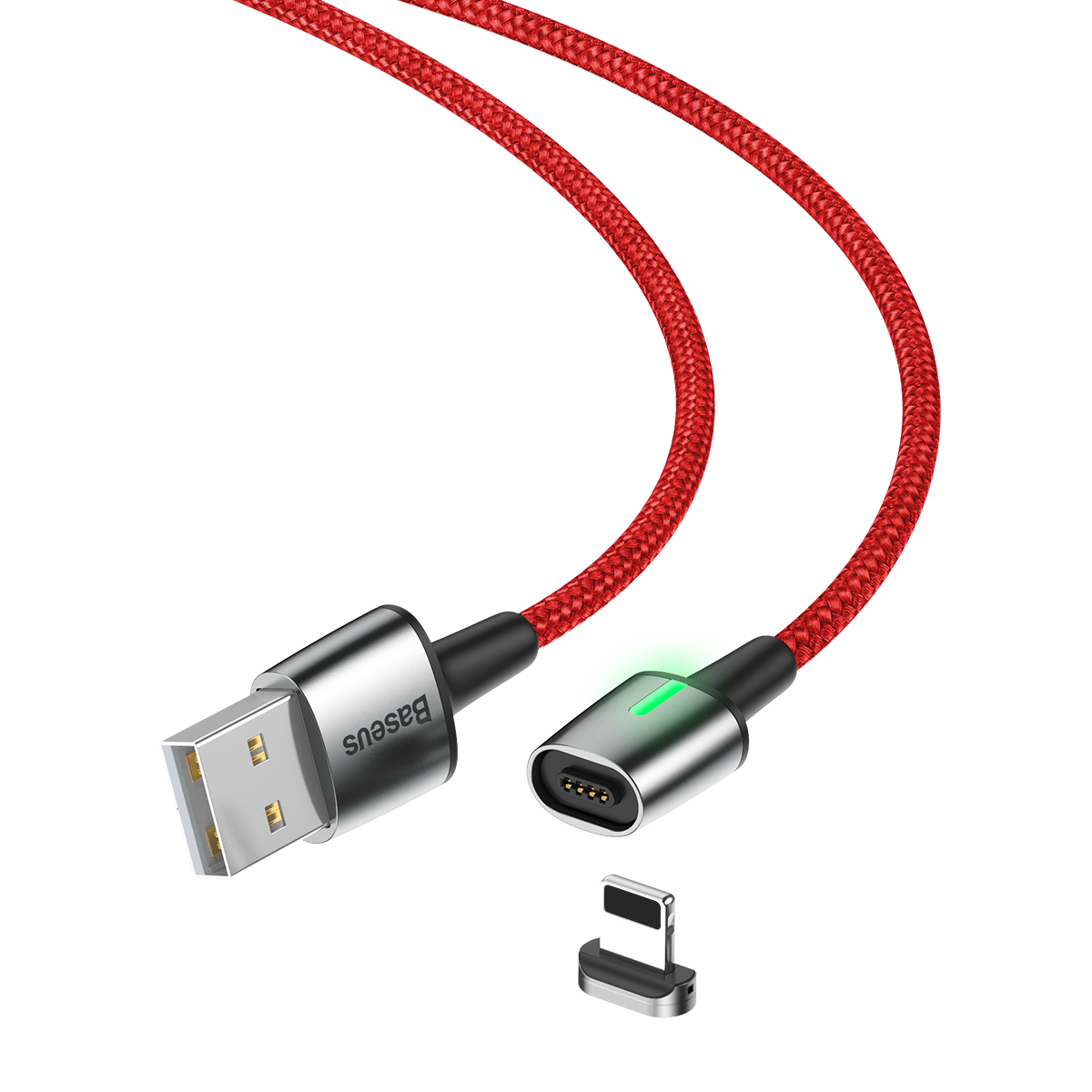 Baseus kabel Zinc Magnetic (8-pin | 2 m) czerwony 1,5A / 3