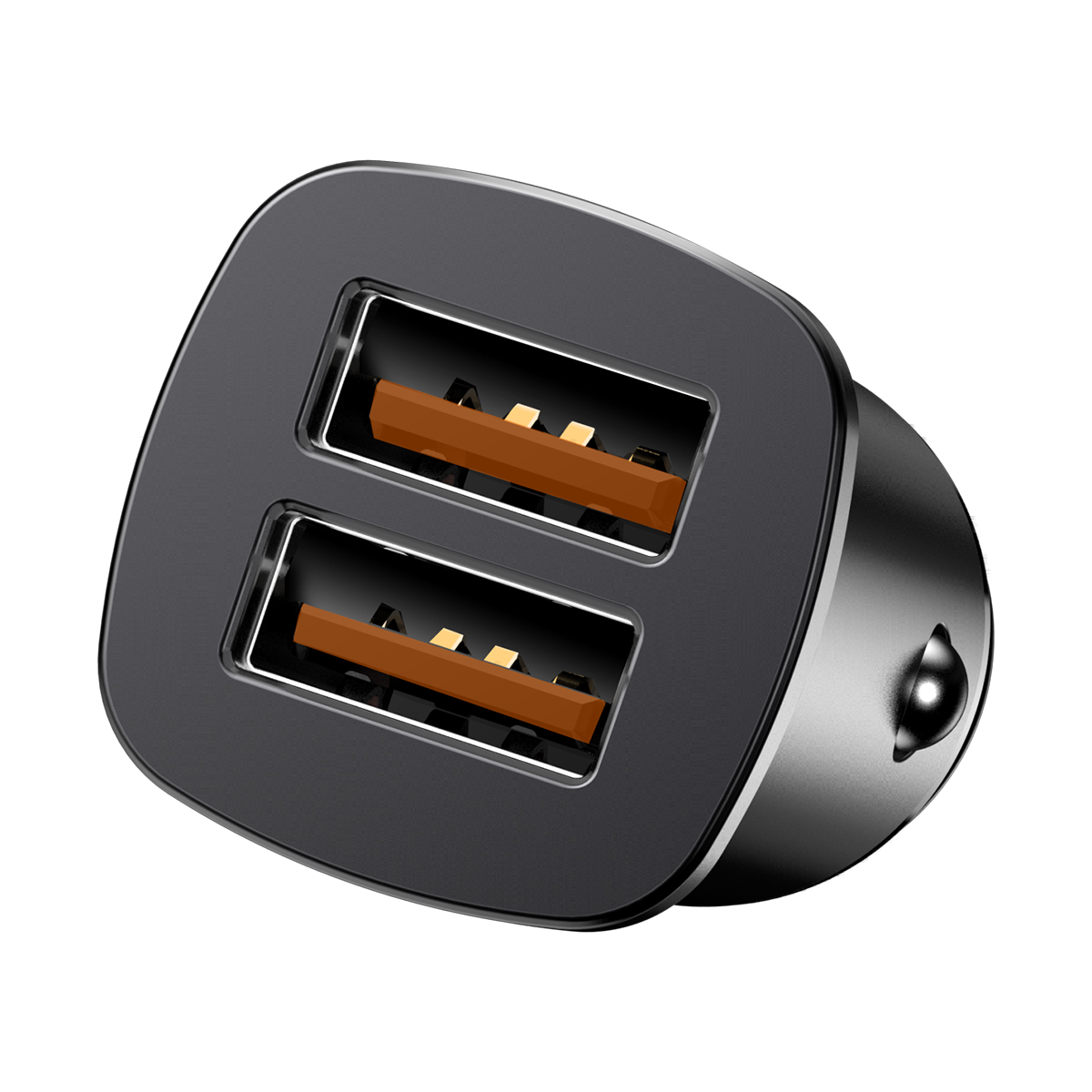 Baseus adowarka samochodowa Square Metal 2x USB 30W QC 3.0 czarna / 5