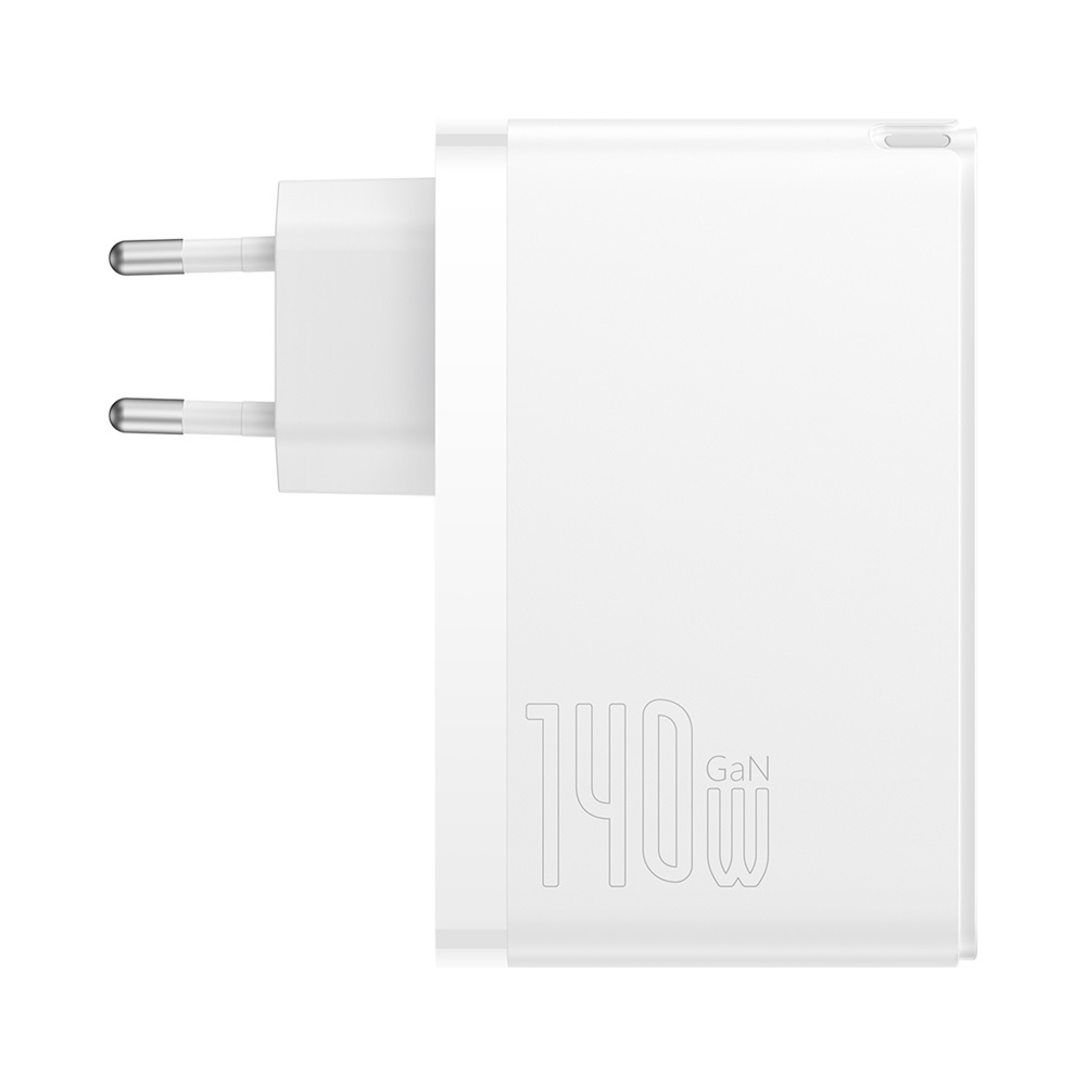 Baseus adowarka sieciowa GaN5 Pro PD 140W 2x USB-C 1x USB biaa + kabel USB-C - USB-C 240W / 2