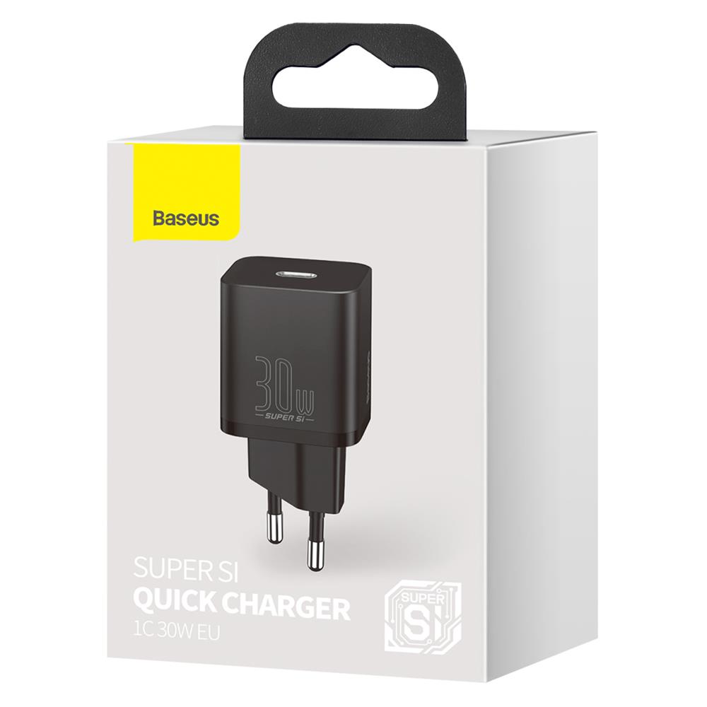 Baseus adowarka sieciowa Super Si PD 30W 1x USB-C czarna / 8