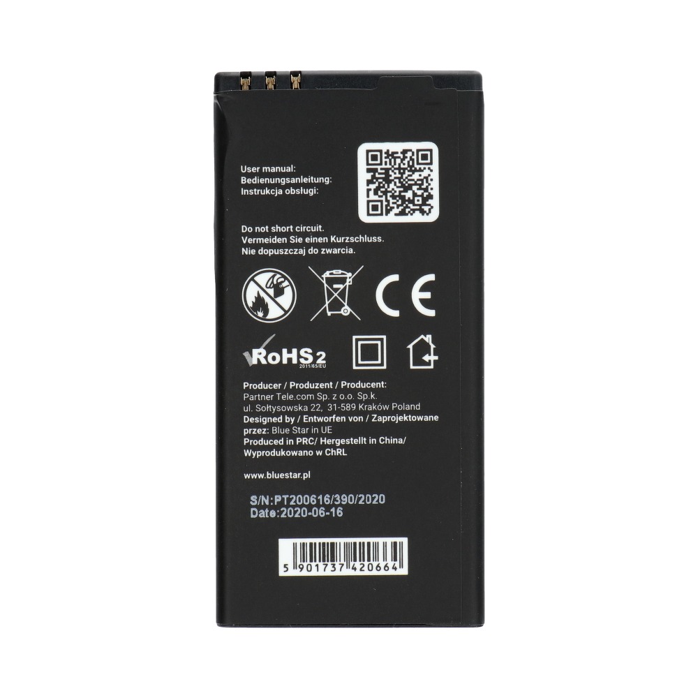 Bateria Blue Star Li-Ion 2220mah Nokia Lumia 730 / 2