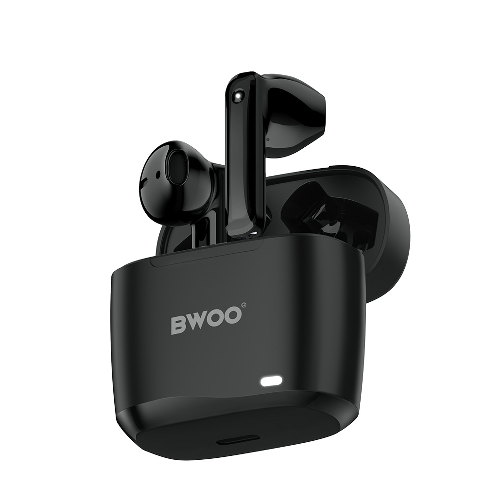 Suchawki douszne bezprzewodowe bluetooth BWOO TWS do telefonu czarne Apple iPhone XS Max / 3