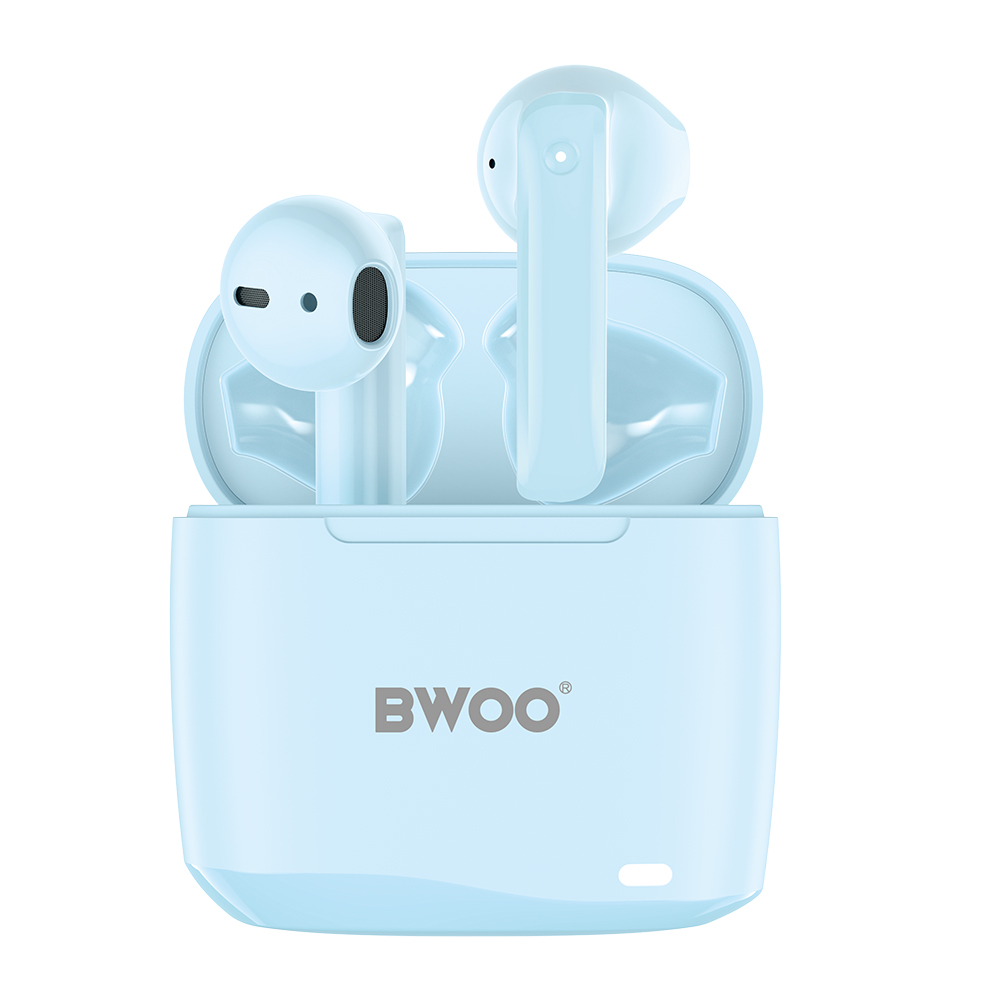 Suchawki douszne bezprzewodowe bluetooth BWOO TWS do telefonu niebieskie Apple iPhone XS Max