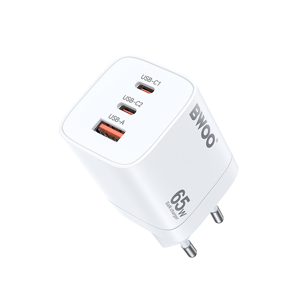 BWOO adowarka CDA147 65W GaN TRAVEL CHARGER 2 x USB-C, 1 x USB- A