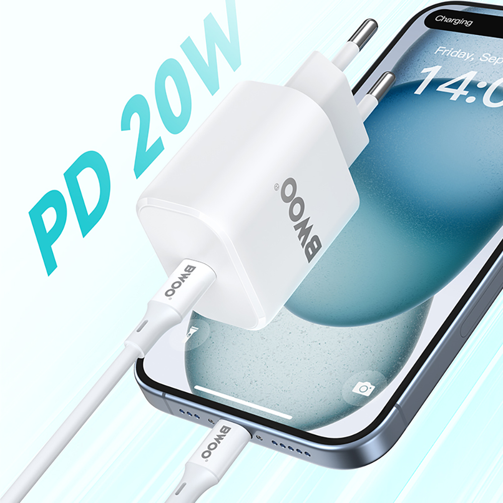 BWOO adowarka sieciowa BO-CDA105 20W ABS+PC wall charger USB-C / 4