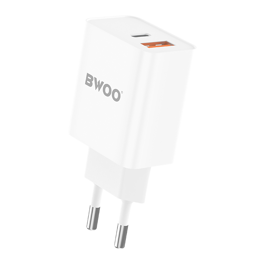 BWOO adowarka sieciowa BO-CDA117 18W wall charger, USB-C, USB-A