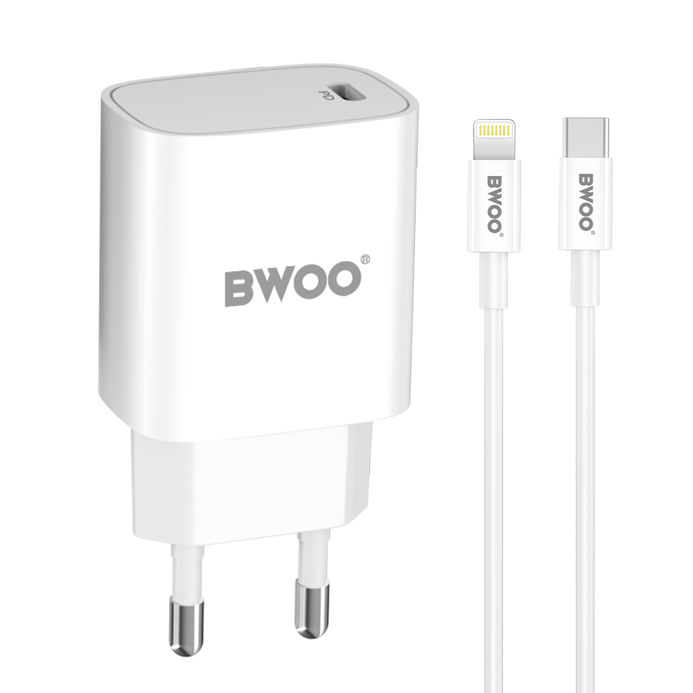 BWOO adowarka sieciowa GD-CDA162 20W z kablem usb-c na lightning