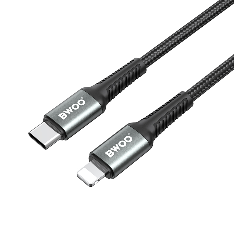 BWOO Pleciony kabel USB-C do Lightning 30W, 2 m / 3