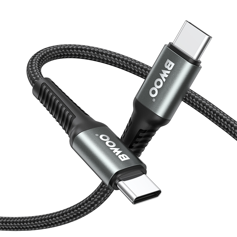 BWOO Pleciony kabel USB-C do USB-C 60W, 3 m / 2