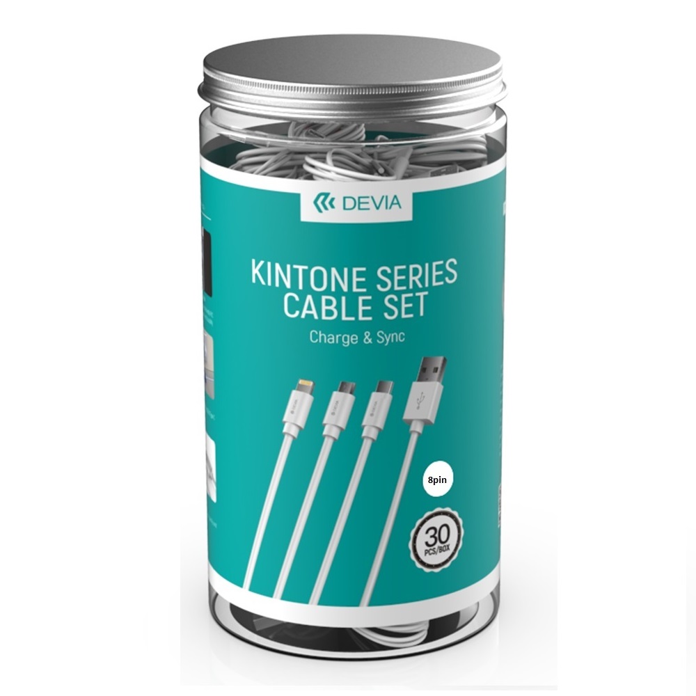Devia kabel Kintone zestaw 30szt 8-pin biay