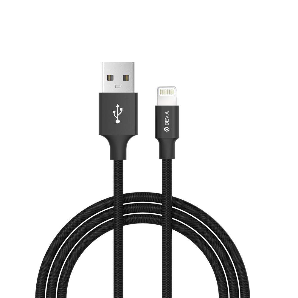 Devia kabel Pheez New USB 8-pin 1m czarny 2,4A