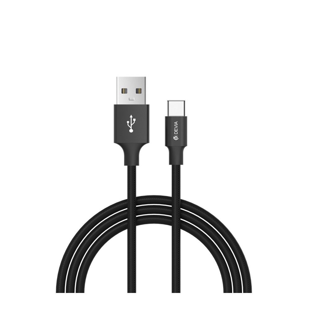 Devia kabel Pheez USB typ-C zestaw 3szt 25cm 1m 2m  czarny