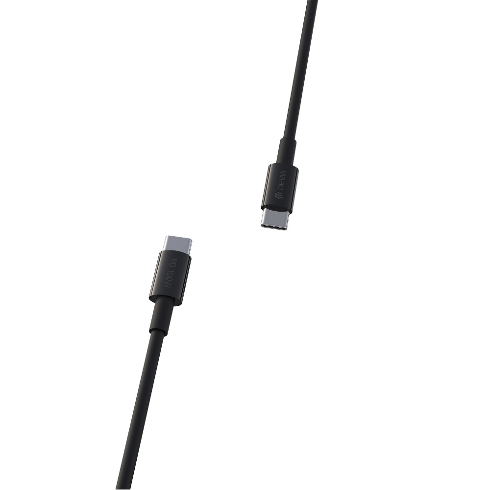 Devia kabel Smart EC317 PD USB-C - USB-C 1,5 m 100W 5A czarny / 2