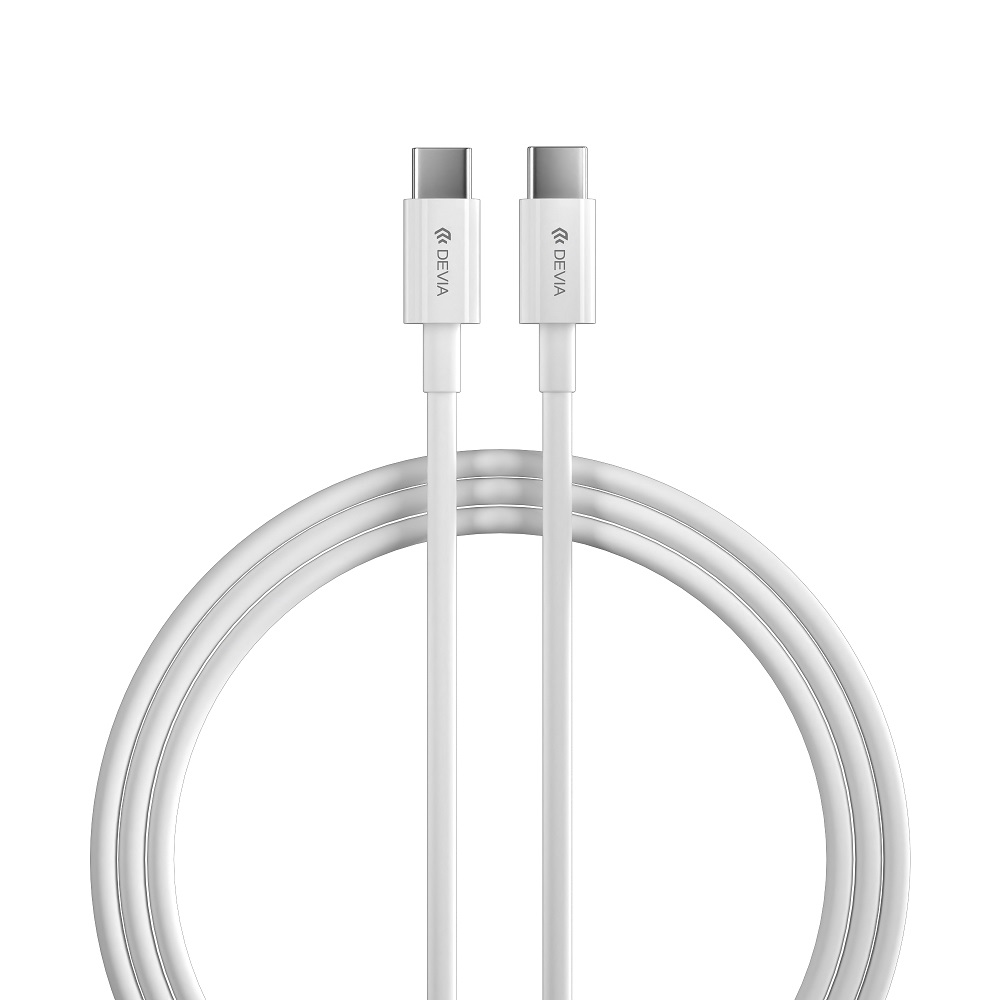 Devia adowarka sieciowa Extreme PD GaN 65W 2x USB-C 1x USB biaa + kabel USB-C - USB-C / 5