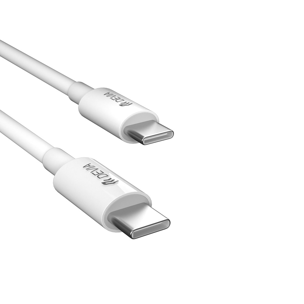 Devia adowarka sieciowa Extreme PD GaN 65W 2x USB-C 1x USB biaa + kabel USB-C - USB-C / 6