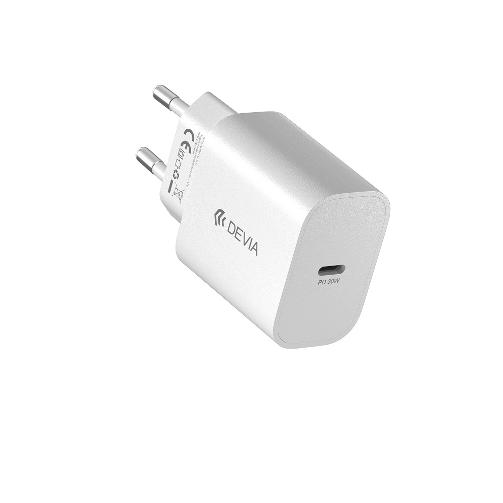 Devia adowarka sieciowa Smart GaN PD 30W 1x USB-C biaa / 2