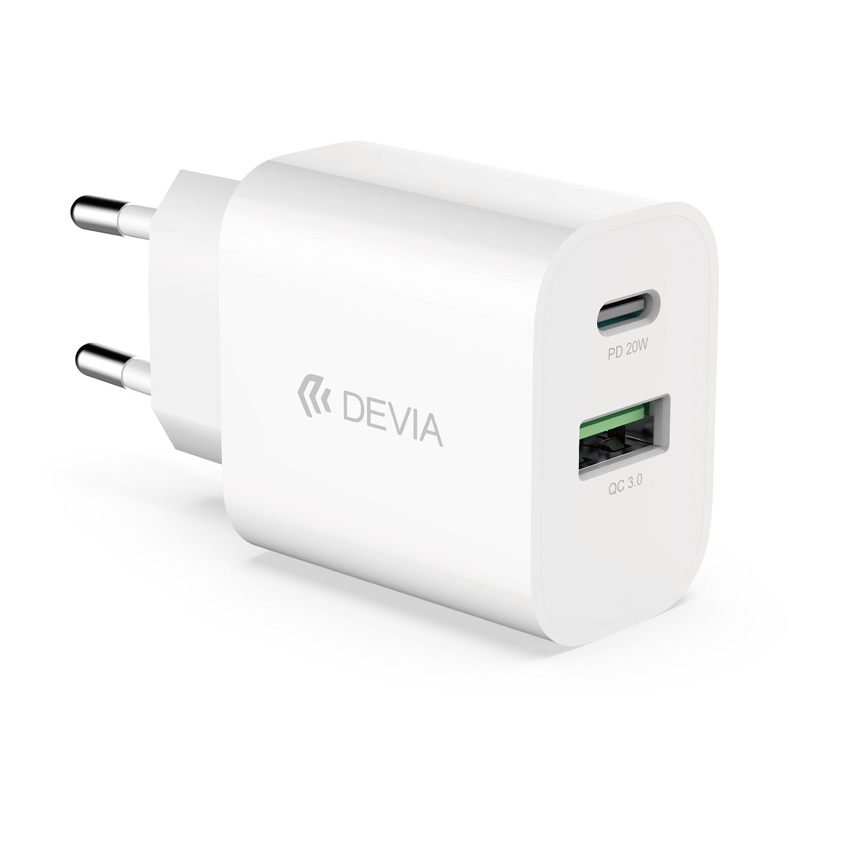 Devia adowarka sieciowa Smart PD 1x USB-C 1x USB 20W biaa