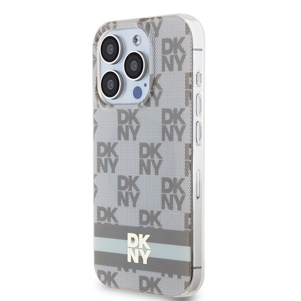 DKNY nakadka beowa HC Magsafe pc tpu checkered pattern w printed stripes Apple iPhone 15 Pro / 2