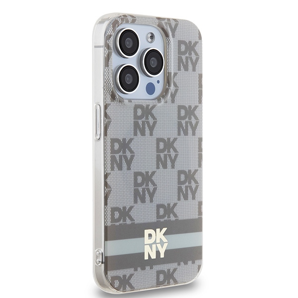 DKNY nakadka beowa HC Magsafe pc tpu checkered pattern w printed stripes Apple iPhone 15 Pro / 4