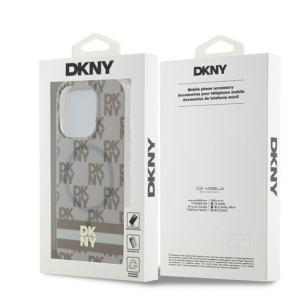 DKNY nakadka beowa HC Magsafe pc tpu checkered pattern w printed stripes Apple iPhone 15 Pro / 8