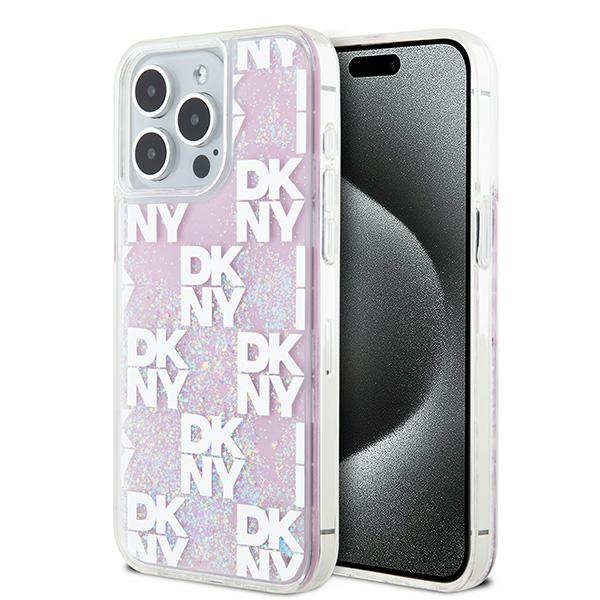 DKNY nakadka biaa HC liquid glitters w checkered pattern Apple iPhone 15 Pro Max