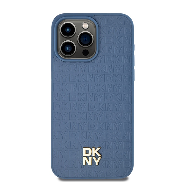 DKNY nakadka brzowa HC Magsafe pu repeat pattern w stack logo Apple iPhone 15 Pro Max / 3